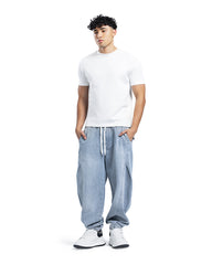 Relaxed Fit Washed Denim Jogger
