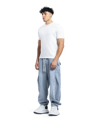 Relaxed Fit Washed Denim Jogger