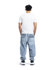 Relaxed Fit Washed Denim Jogger