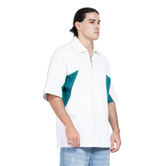 The Quarter-Zip Paneled Polo
