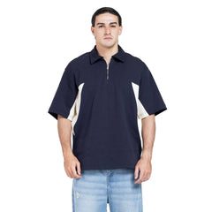 The Quarter-Zip Paneled Polo