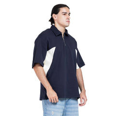 The Quarter-Zip Paneled Polo