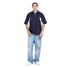 The Quarter-Zip Paneled Polo