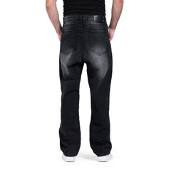 Washed-Out Black Denim Jeans