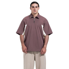 The Quarter-Zip Paneled Polo