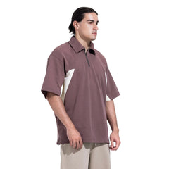 The Quarter-Zip Paneled Polo