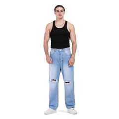 Ripped Light Wash Jeans